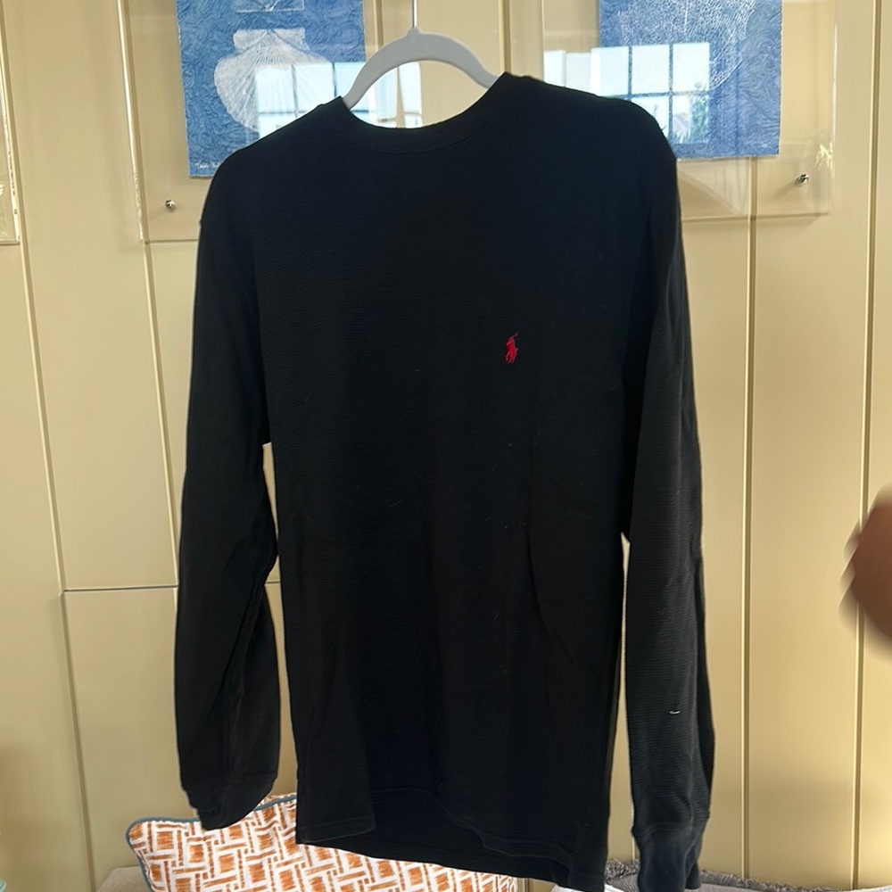 Polo Ralph Lauren Black Shirt with Red Accents
